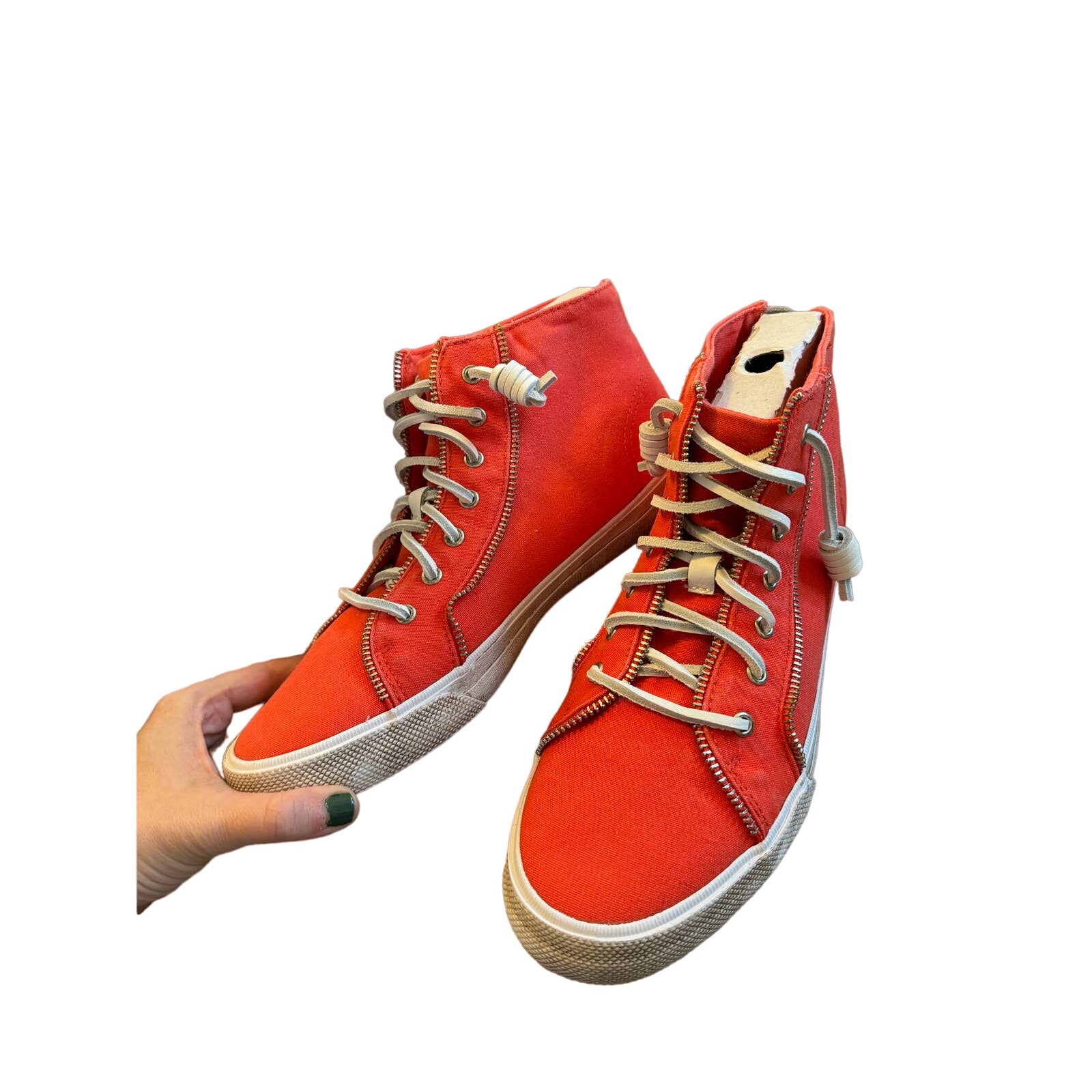 Nwt Sperry X Rebecca Minkoff Hightop Sneakers - Orange 9.5